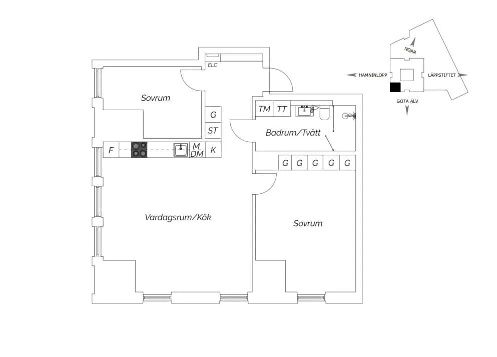Floor plan for Lodjursstråket 1