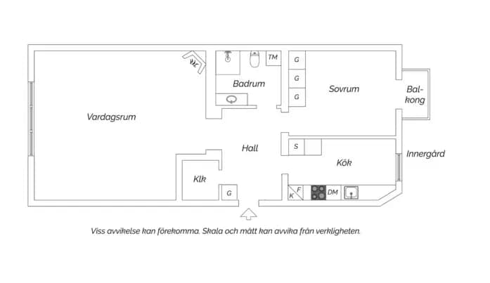 Floor plan for Ynglingagatan 21