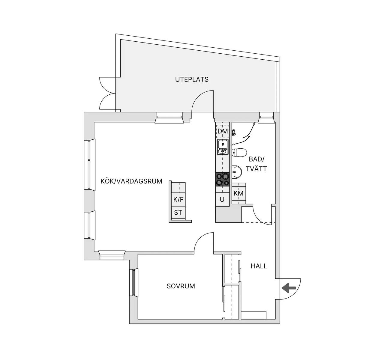 Floor plan for Monsungatan 77