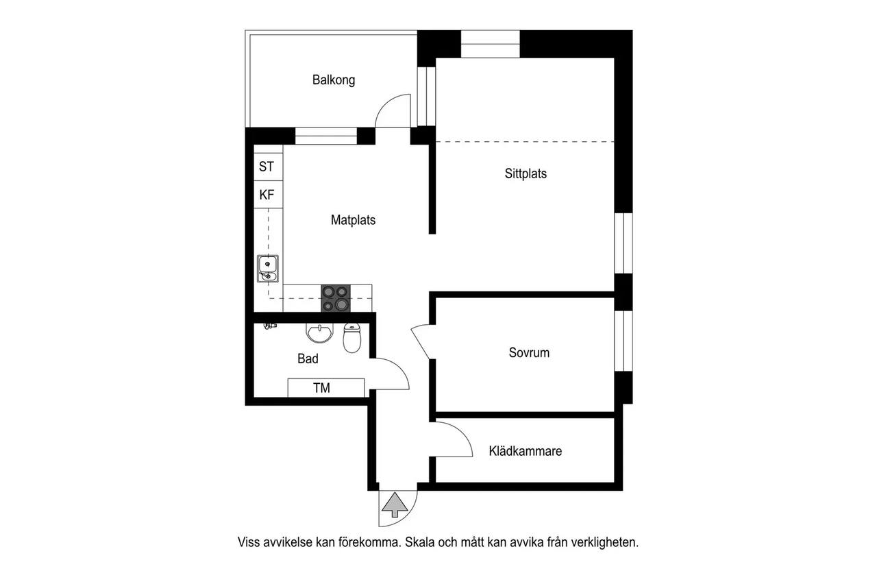 Planritning för Flygkårsvägen 23