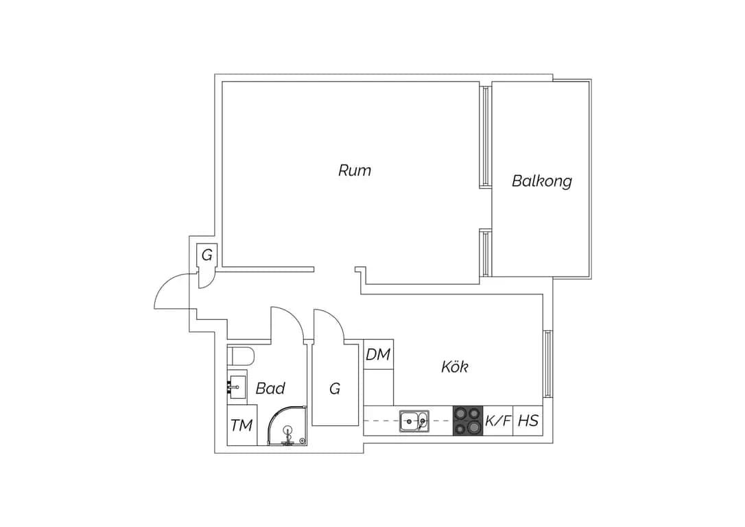 Floor plan for Frans Malmrosgatan 49B