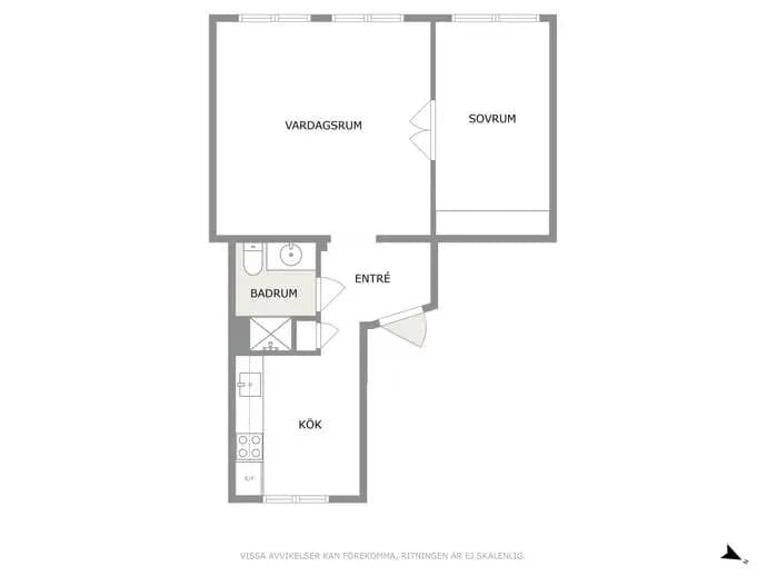Floor plan for Bruksgatan 7B