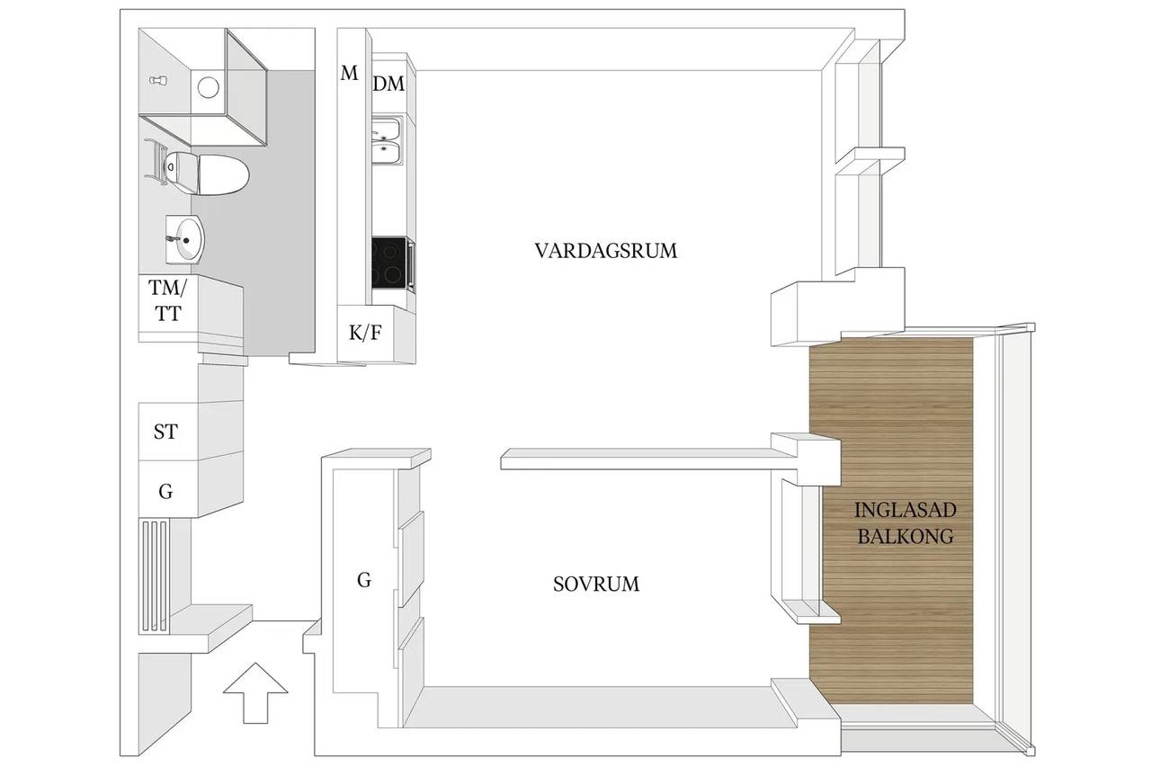 Floor plan for Vågbrytargränd 1