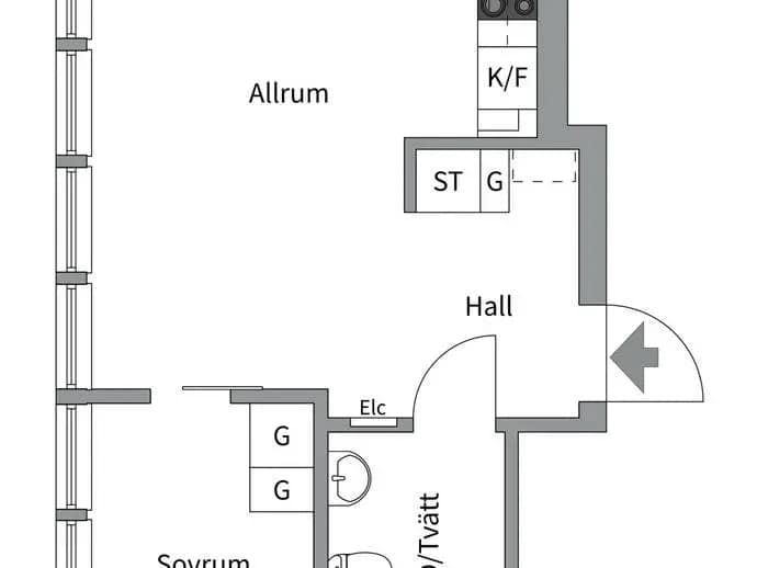 Floor plan for Sturegatan 4B
