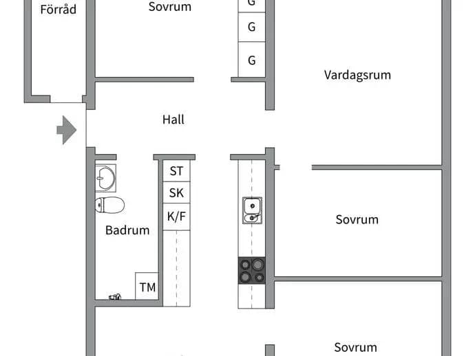 Floor plan for Smältverksgatan 148
