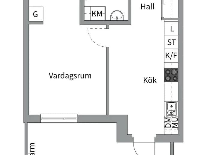 Floor plan for Gimogatan 2B