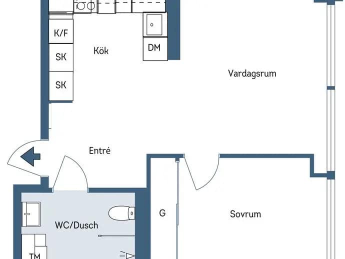 Floor plan for Gustaf de Lavals väg 6