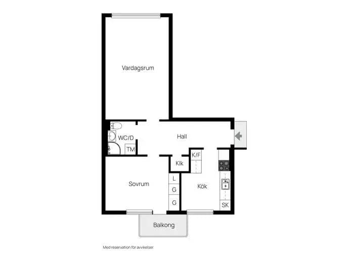 Floor plan for Johannelundsgatan 8