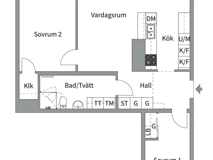 Planritning för Pastorsgatan 3A