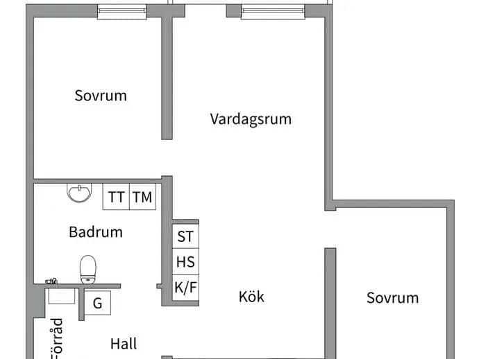 Planritning för Fidravägen 73