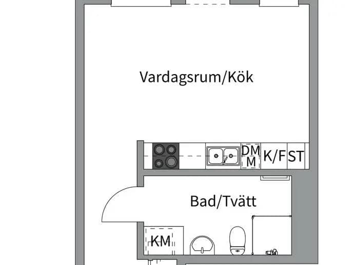 Floor plan for Gösta Wahlströms väg 2B
