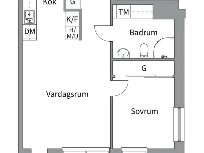 Floor plan for Alörsgatan 2, 1tr