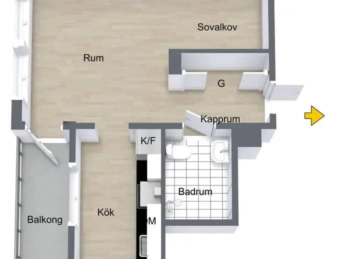 Floor plan for Leopoldsgatan 34