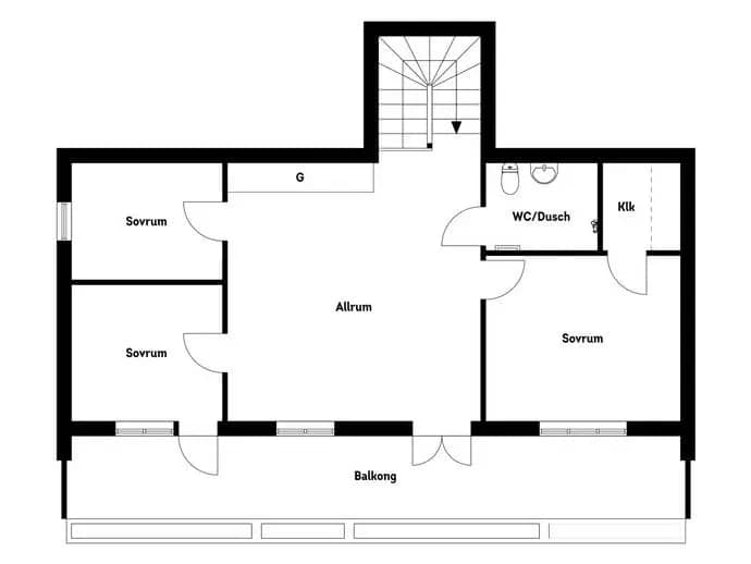 Floor plan for Gudöterrassen 423