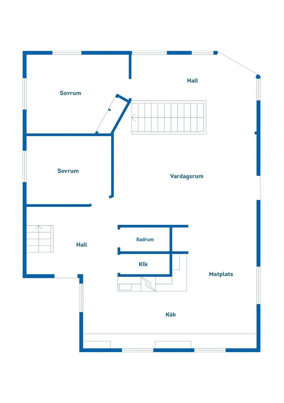Floor plan for Sallyhillsvägen 57B