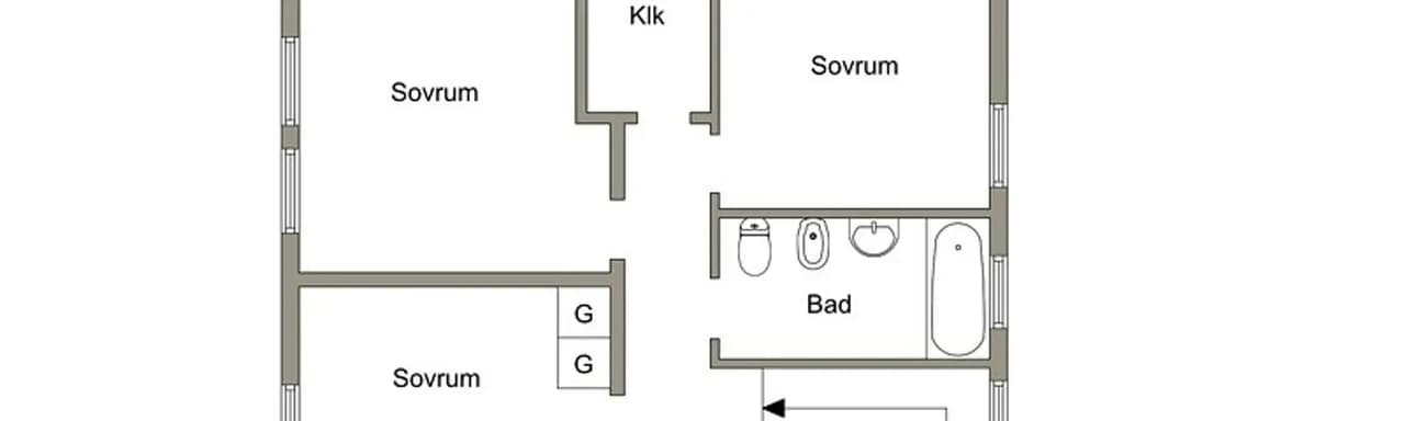 Planritning för Åmynnesvägen 18