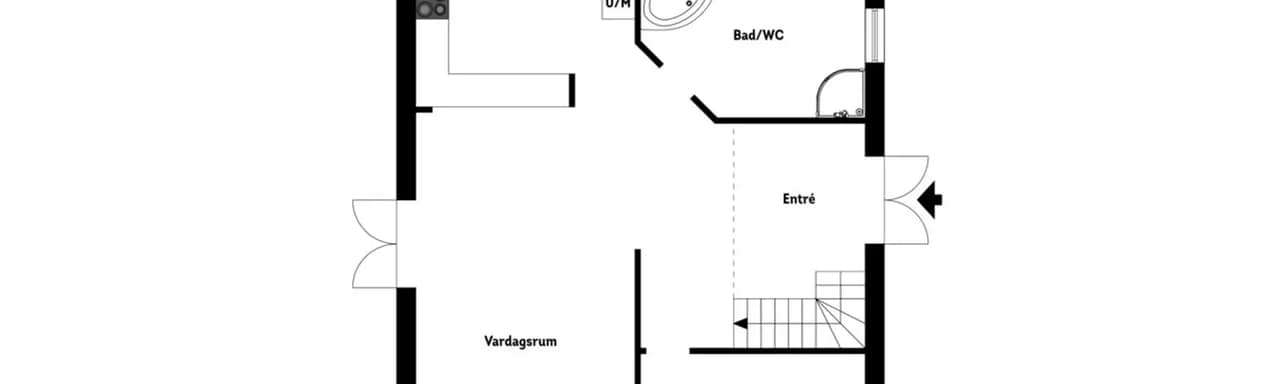 Floor plan for Hemmansvägen 2