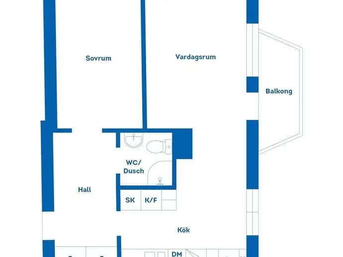 Planritning för Kaplansgatan 13