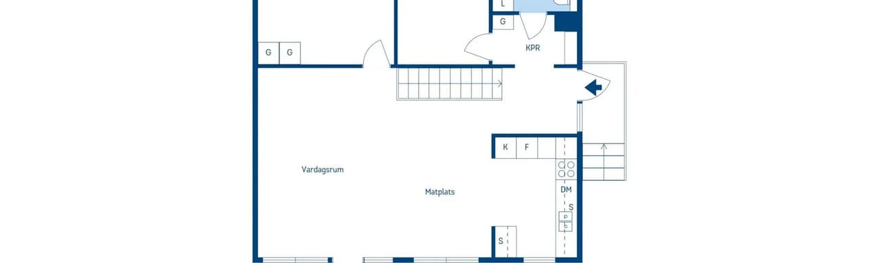 Planritning för Redargatan 19