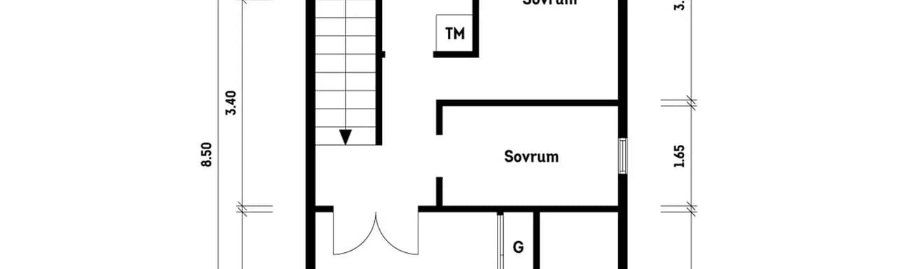 Floor plan for Elektrongatan 2A