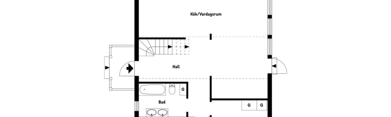 Planritning för Hemmansvägen 18