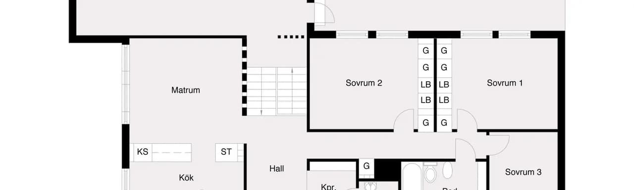 Floor plan for Dingtunagränd 11