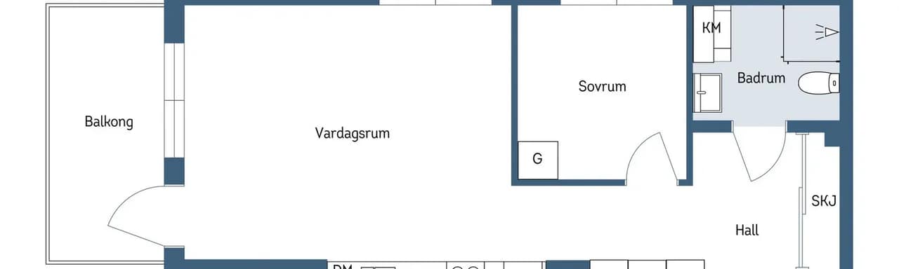 Floor plan for Södra vägen 39, vån 3