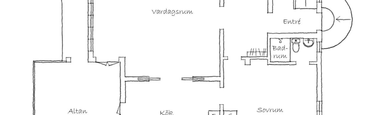Floor plan for Villavägen 11A