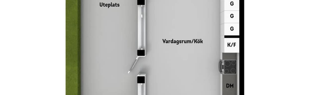 Planritning för Lotta Svärds gränd 3