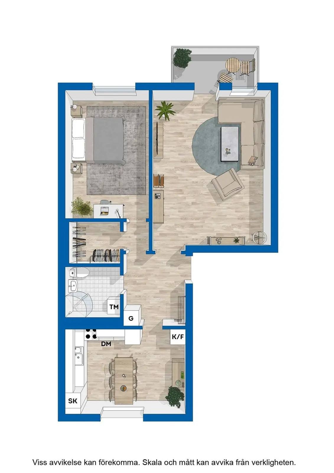 Floor plan for Odengatan 12C