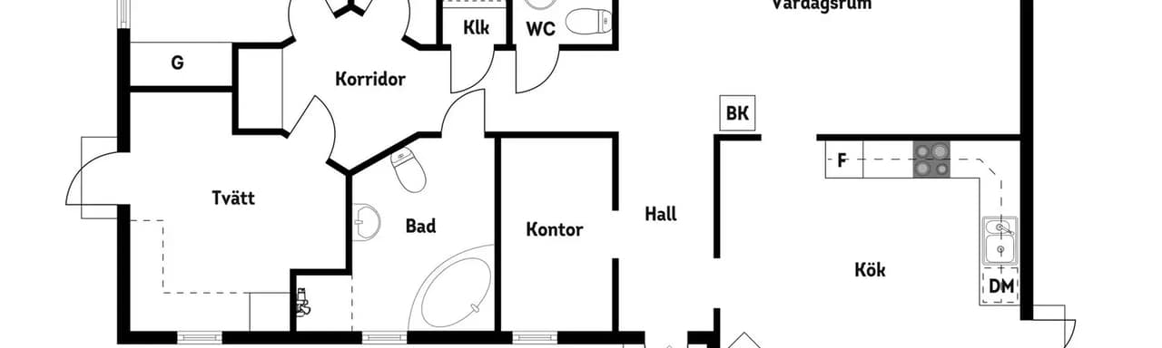 Floor plan for Mälbyvägen 22D