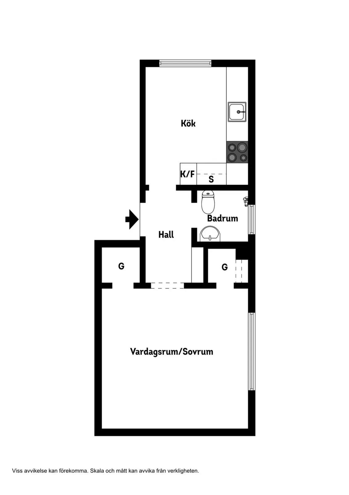Floor plan for Riksbyggevägen 4C