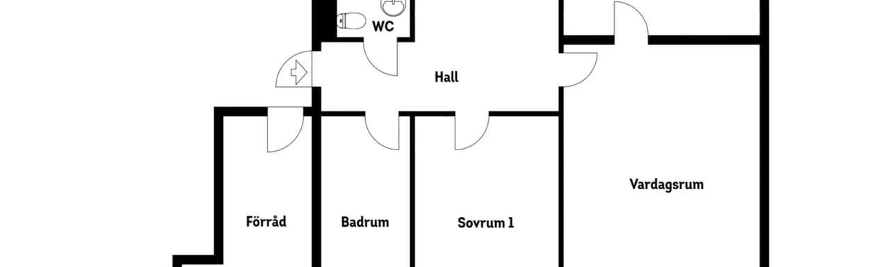 Planritning för Hampvägen 9