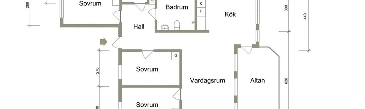 Floor plan for Keramikgatan 47