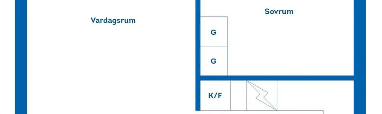 Floor plan for Kyrkogatan 1C