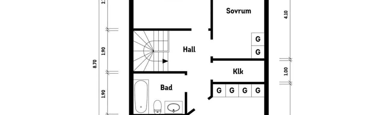 Floor plan for Gråbondegatan 19