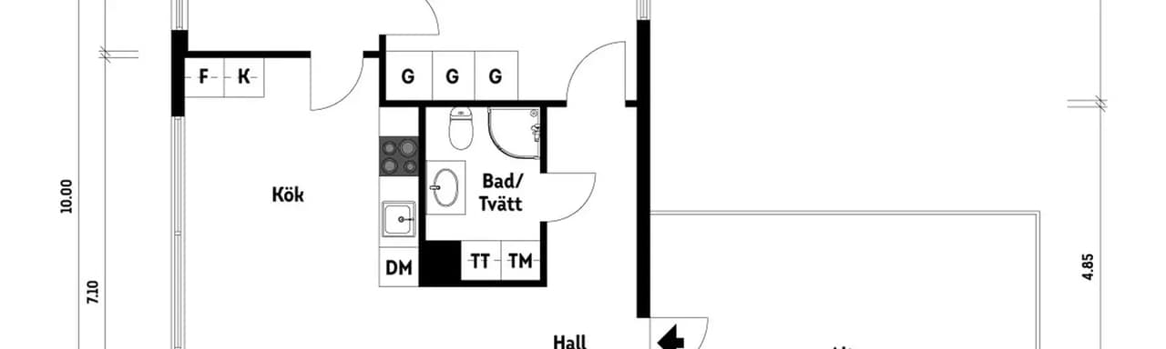 Planritning för Nordtagsgatan 149