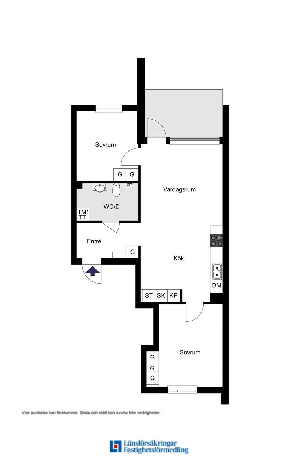 Floor plan for Växthusvägen 19 Lgh 1104