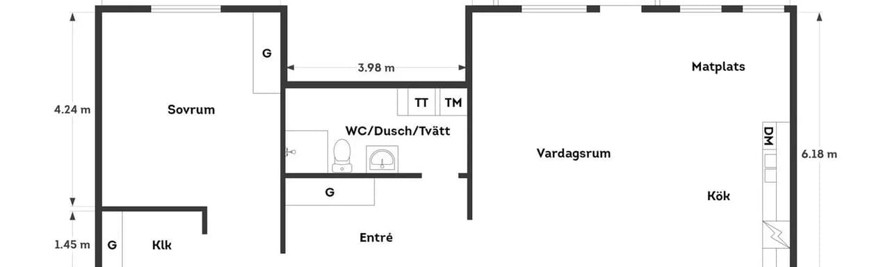 Planritning för Arves Marias Väg 12