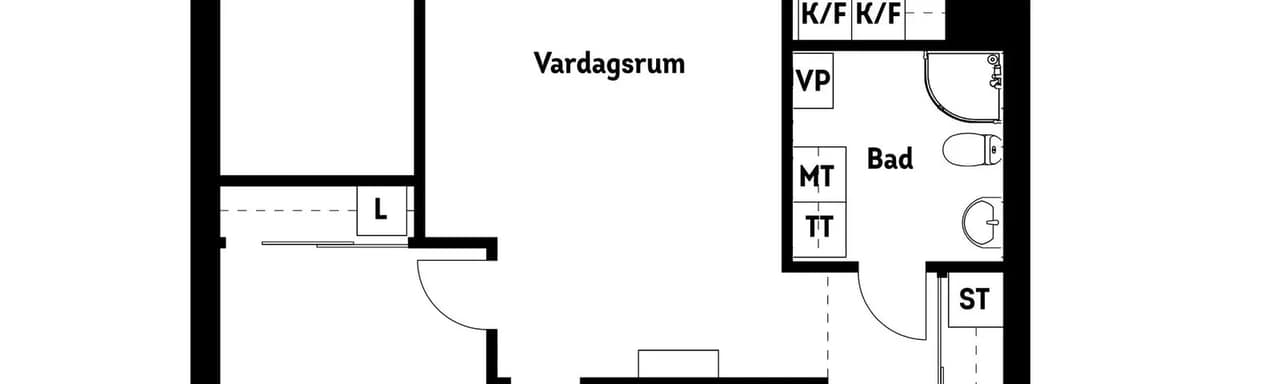 Planritning för Hanvedens allé 52C