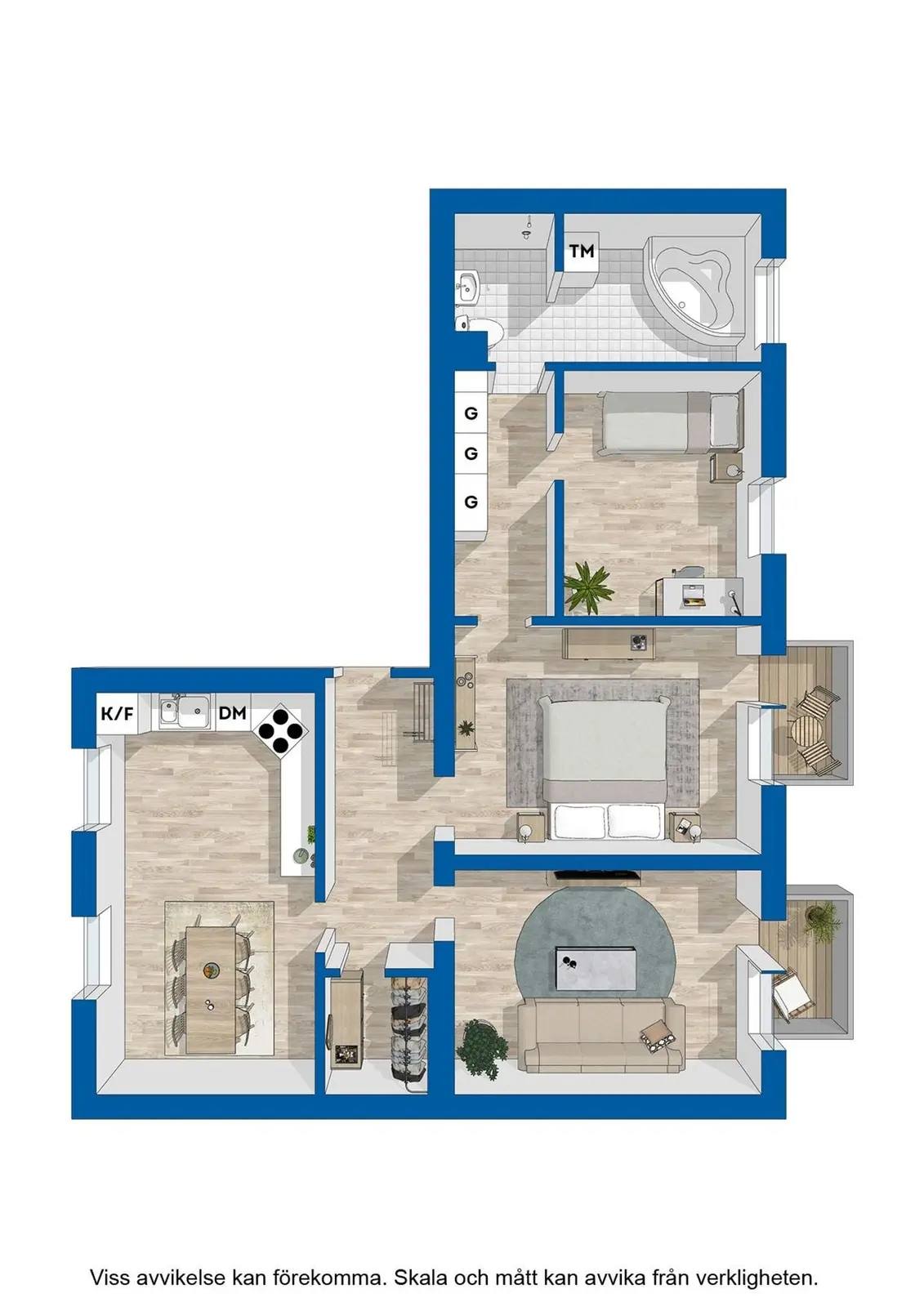 Floor plan for Poppelvägen 5A