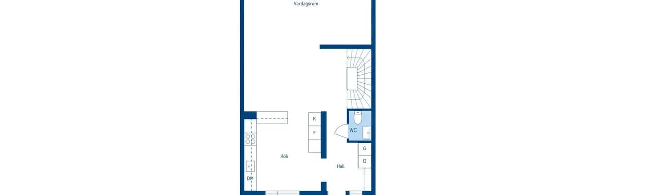 Floor plan for Dalgatan 5B