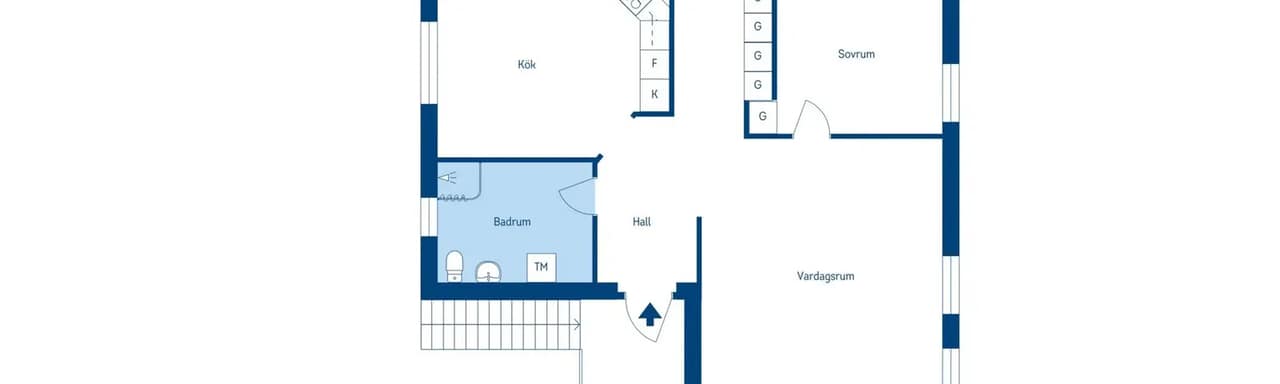 Floor plan for Mycklevägen 45E