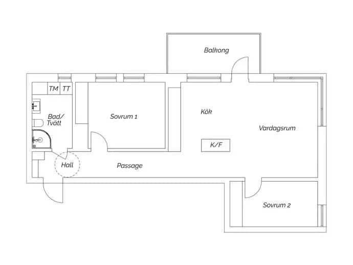 Planritning för Lillbackavägen 11