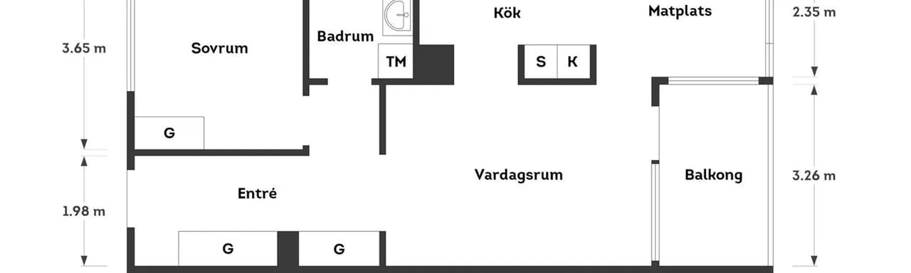 Floor plan for Borstbindaregatan 1