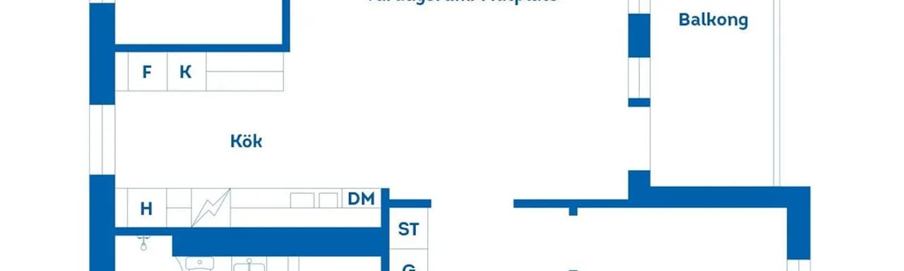 Planritning för Mäster Påvels gränd 7B
