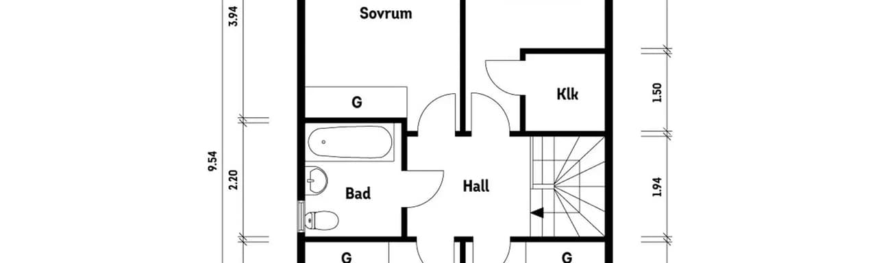 Floor plan for Fågelstensvägen 16H