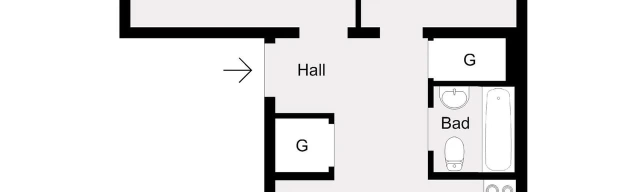 Floor plan for Lantmannagatan 6B
