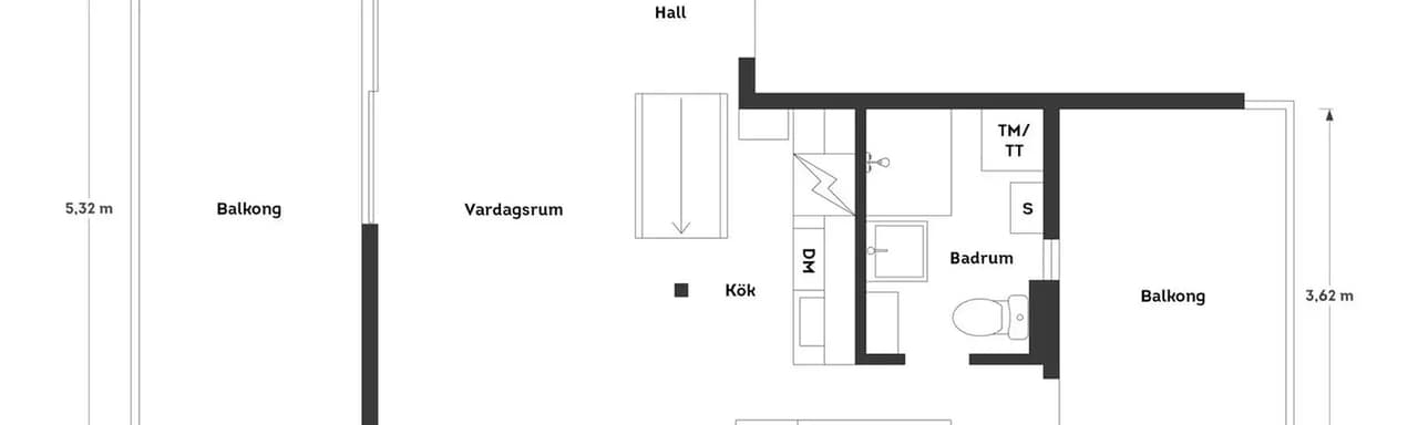 Floor plan for Sunnanvindsgatan 4D