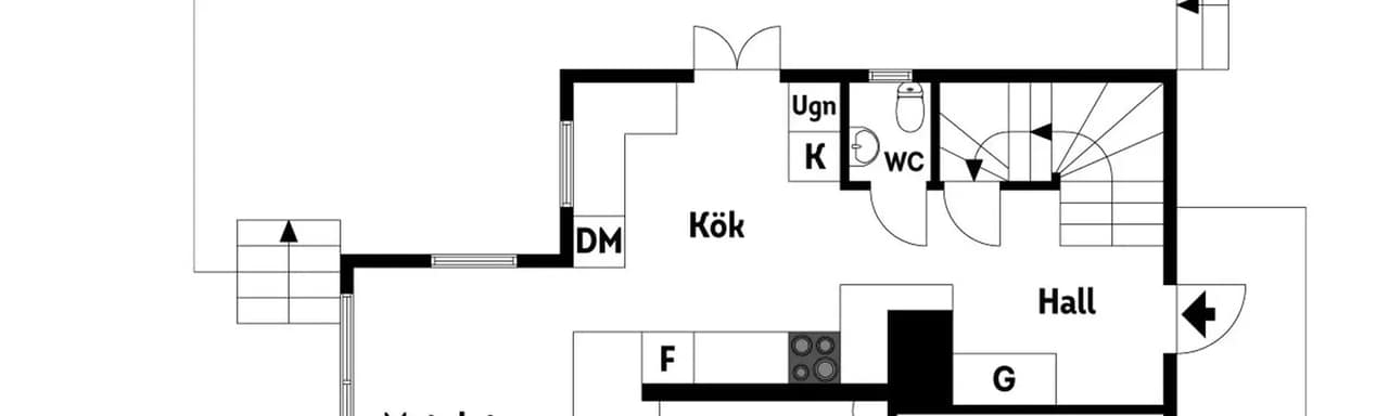 Planritning för Gathes väg 91